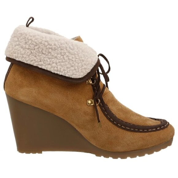 Tommy Hilfiger Zaria cuffed wedged Ankle Boots Size 7 - Picture 2 of 9